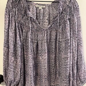 Flowy purple long sleeve top small-medium brand new with tag